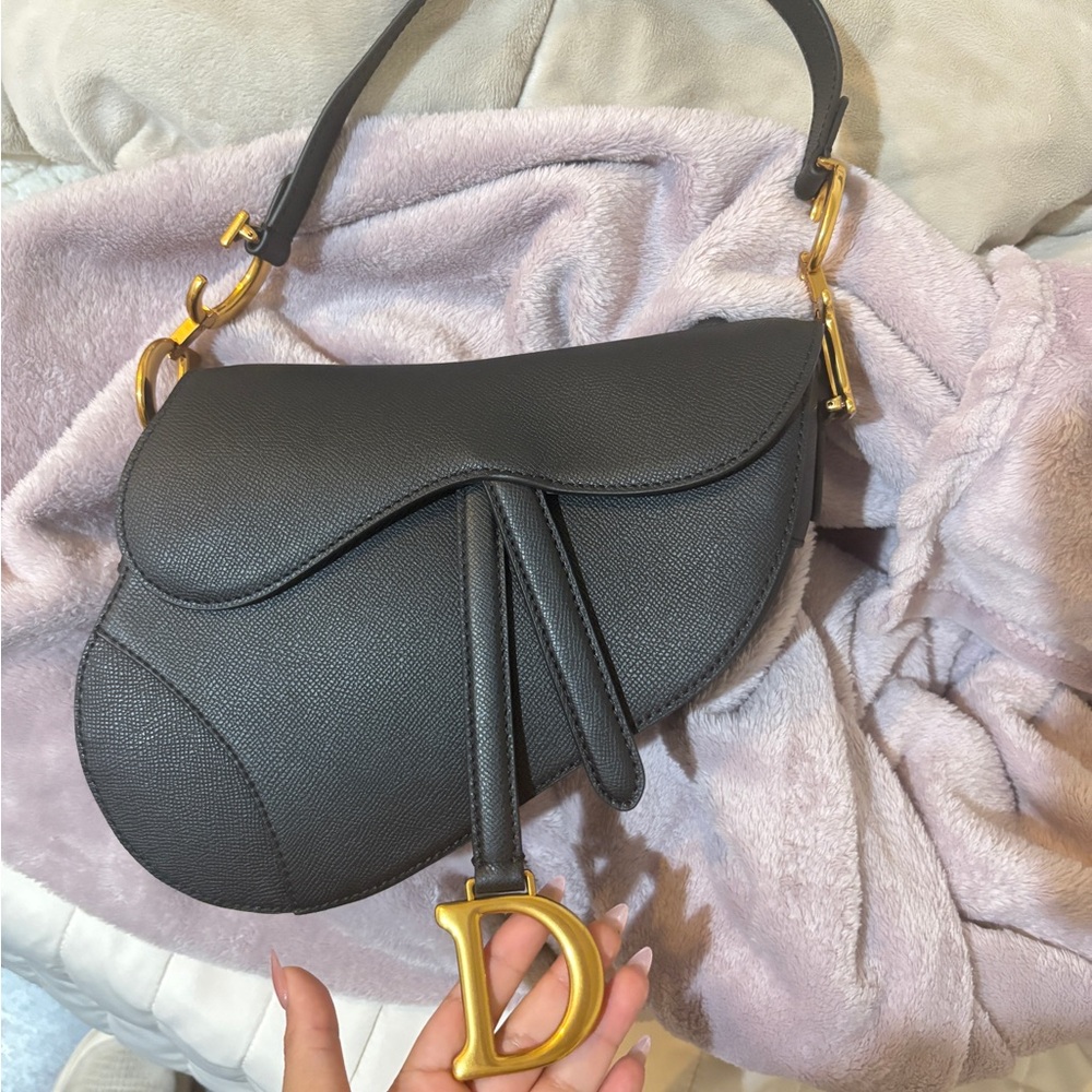 Dior Black Saddle Bag